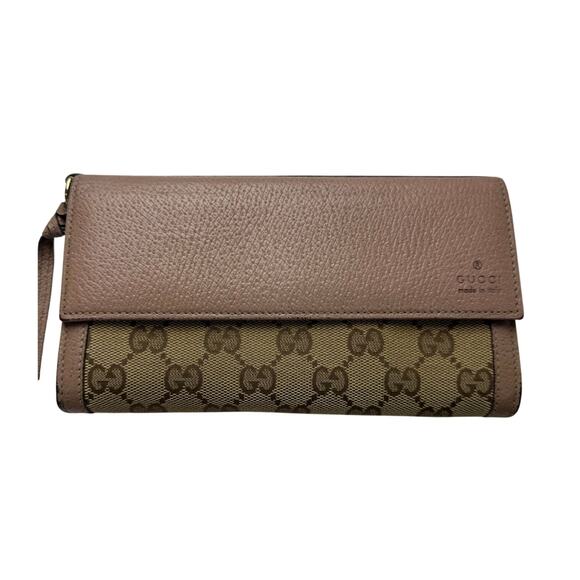 Gucci GG Canvas & Leather Continental Wallet - Picture 1 of 8